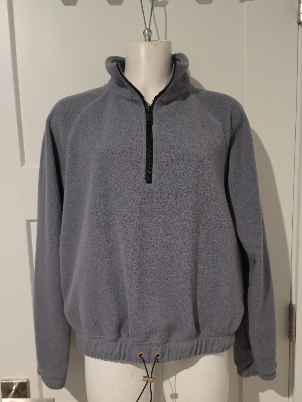 Love & Sports Gray Quarter-Zip Fleece Pullover
